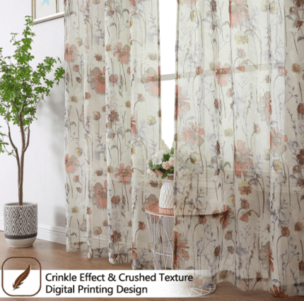 crushed sheer curtains